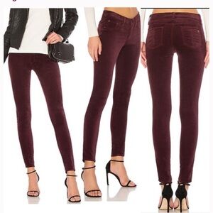 Rag & Bone maroon velvet/corduroy pants